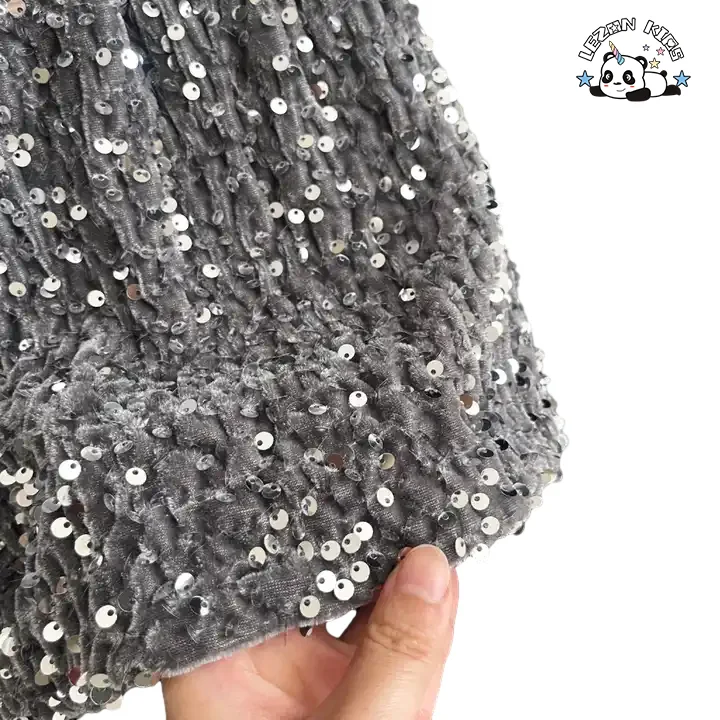 LEZONKIDS - Hot Selling A-line Summer Style Fashionable Sequin  Baby Short Girl Skirt for 2-14y Kids